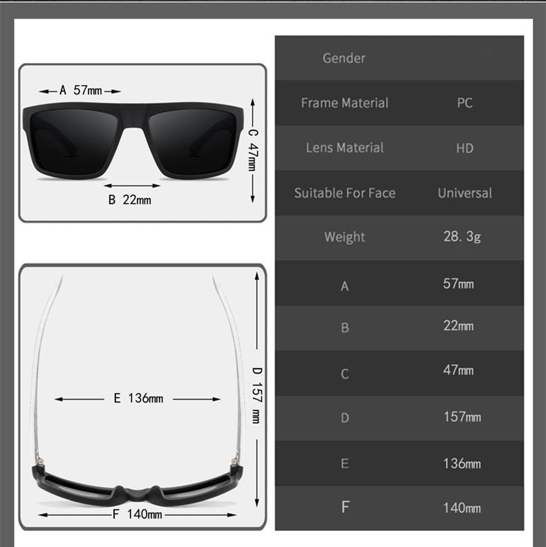 Square Polarized Sunglasses