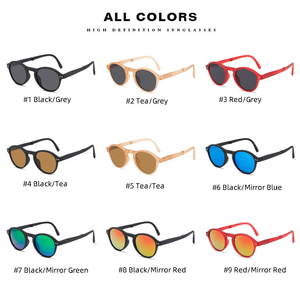 Folding Retro Square Sunglasses