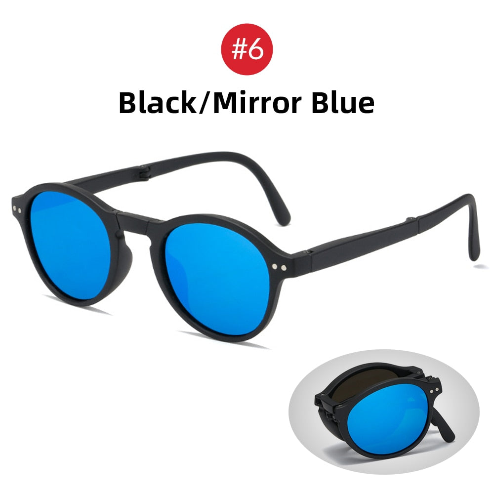 Folding Retro Square Sunglasses