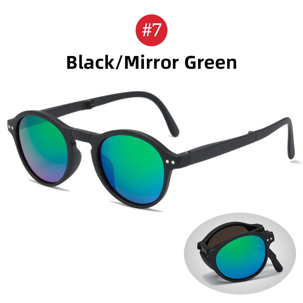 Folding Retro Square Sunglasses