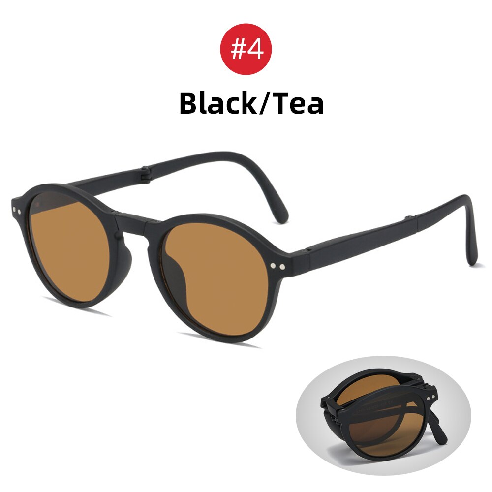 Folding Retro Square Sunglasses